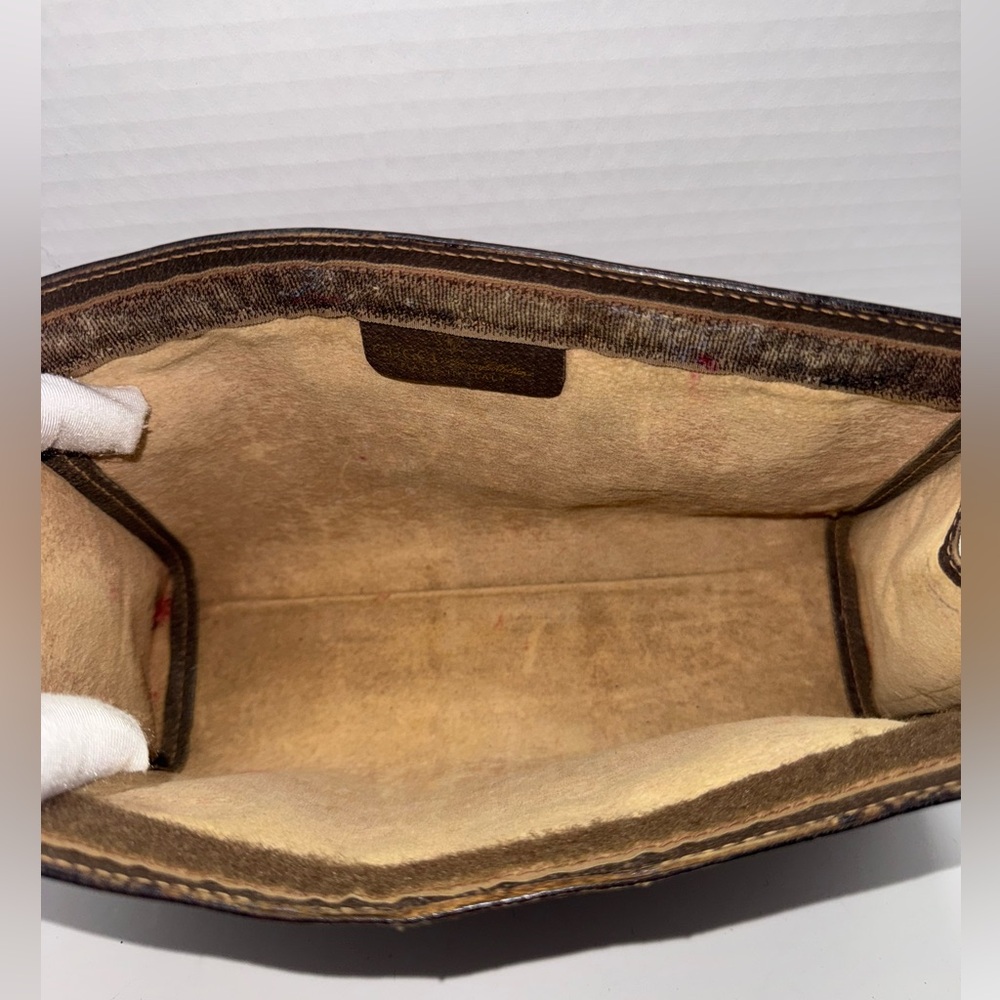 Vintage Gucci Clutch Bag  Brown PVC - Picture 3 of 15